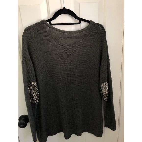 Rehab Green Sequin Arm Sweater - Picture 2 of 2